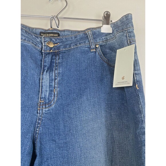 NWT Women's ROCAWEAR Roca Wear Med Wash Embroidered Denim Jeans -Plus Size 20W - Picture 6 of 16